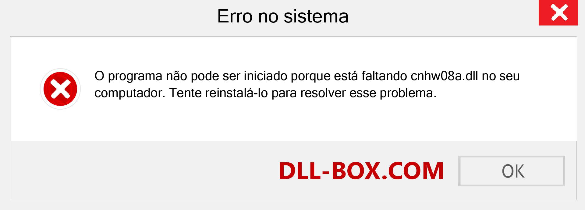 Arquivo cnhw08a.dll ausente ?. Download para Windows 7, 8, 10 - Correção de erro ausente cnhw08a dll no Windows, fotos, imagens